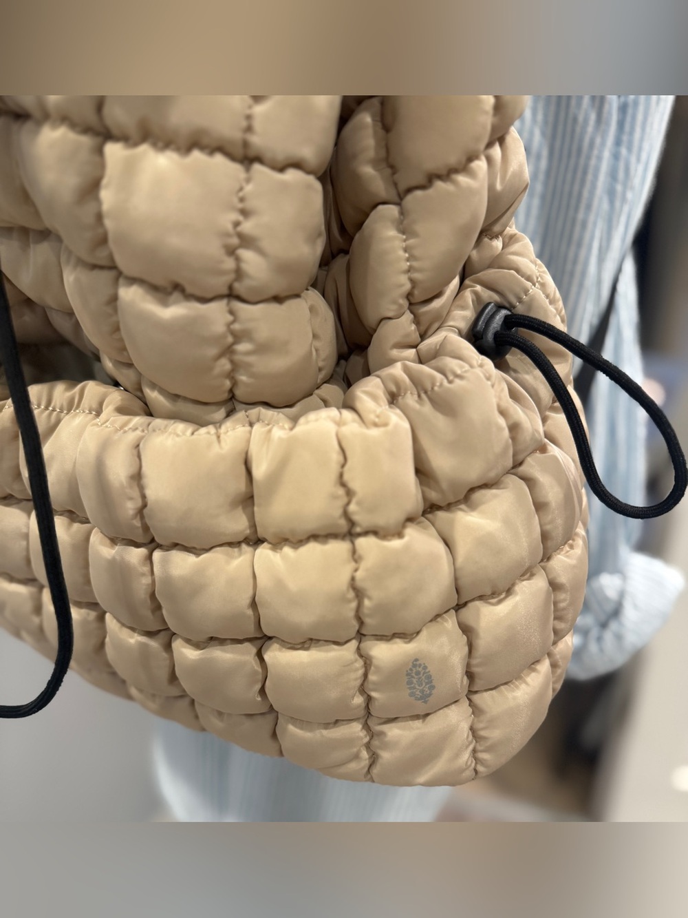 FP Movement Free People Quilted Hiker Backpack Tan One Size - Picture 4 of 13